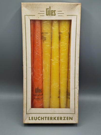 Gies Leuchtkerzen, 250mm lang, 12 Stück, Orange/Gelb