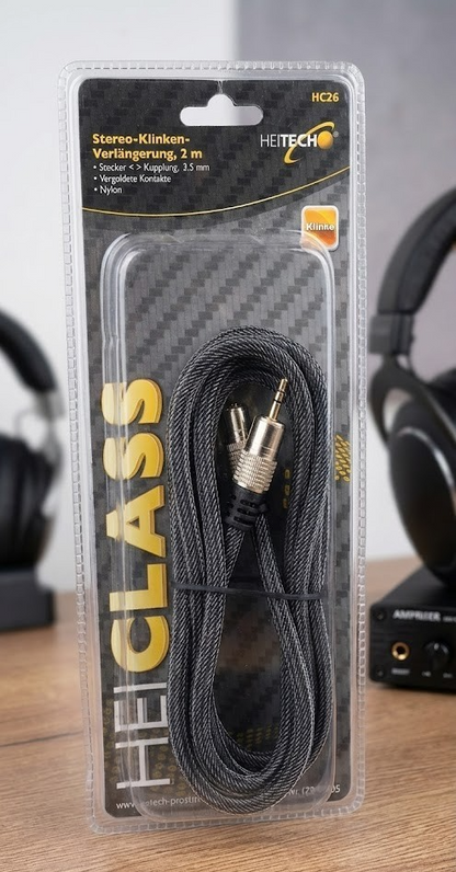 Stereo Klinkenverlängerung 3,5mm 2m Audio Kabel AUX Verlängerung