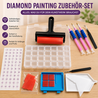 Diamond Painting Aufbewahrungsbox 15tlg Zubehör Organizer Bastelset
