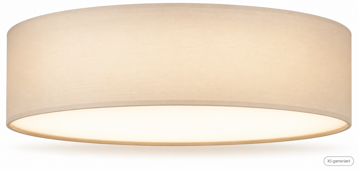Navaris LED Deckenleuchte 40cm Beige Stoff Dimmbar Fernbedienung Decke HA33