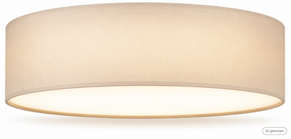Navaris LED Deckenleuchte 40cm Beige Stoff Dimmbar Fernbedienung Decke HA33