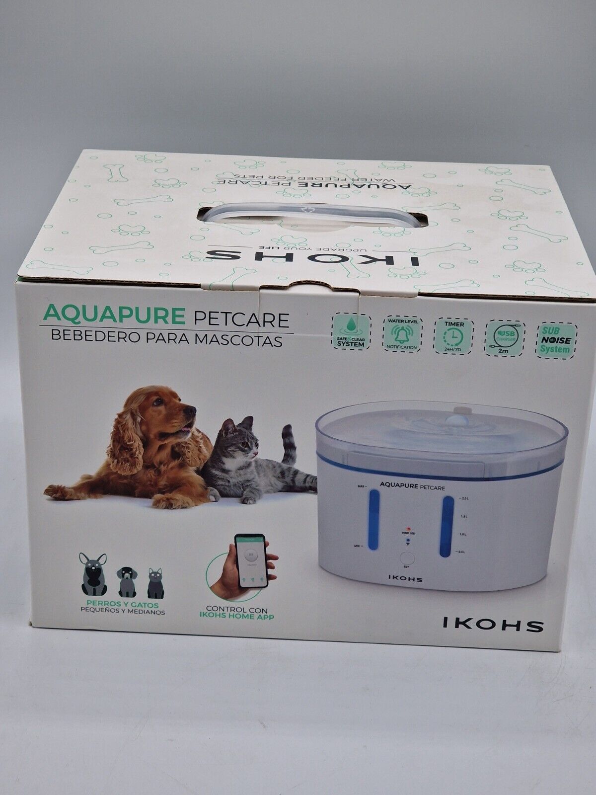 IKOHS Aquapure Petcare Hunde & Katzen Wasserspender  Wassernapf Haustier Neu