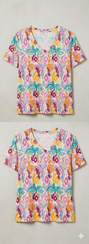 Souls By Eywasouls Shirt 1/2 Arm Bunt Gemustert Damen Gr 42