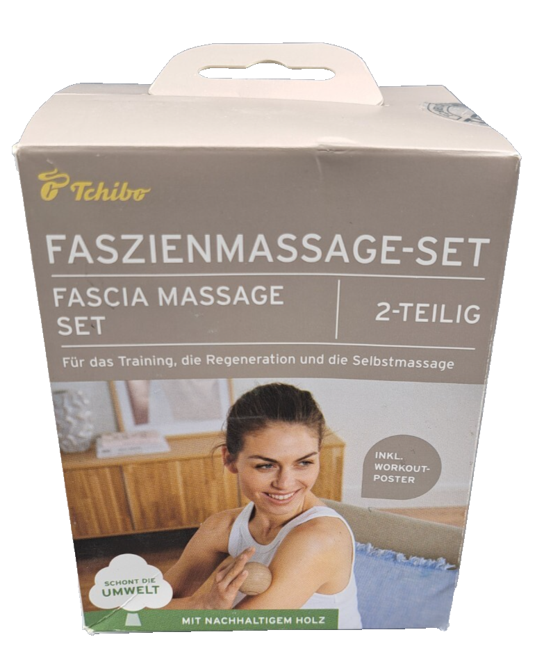 Tchibo Faszienmassage Set 2tlg Holz Massageball Faszien Training 648951 F4