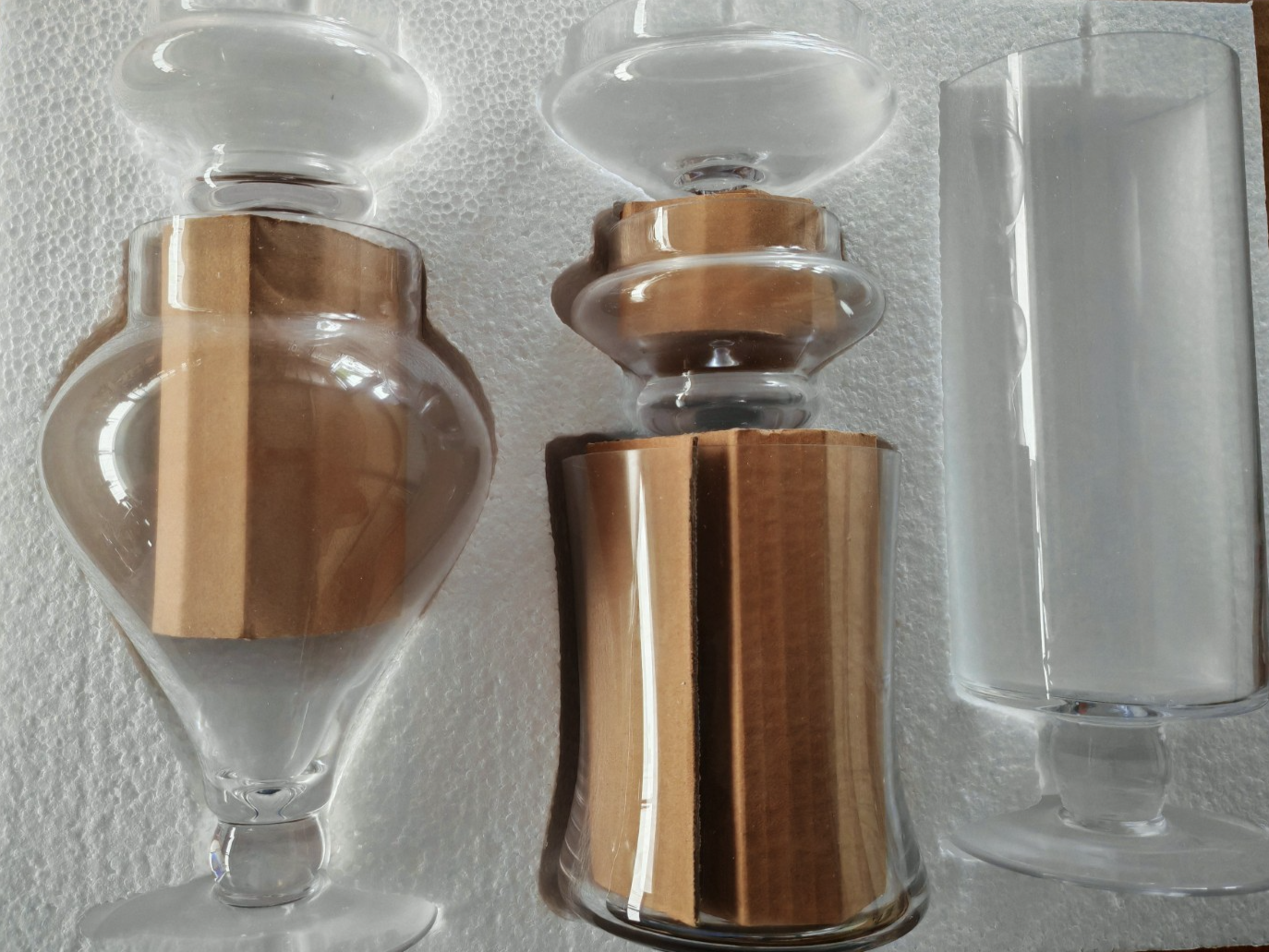 BELLE VOUS Bonbonglas 3er Set Glasdose mit Deckel Vorratsglas Vintage Küche HA1