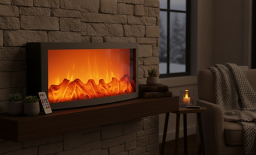 LUMIDA Casa LED Design Kamin Flammeneffekt Farbige LEDs mit FB