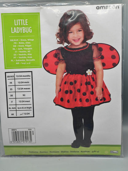 Amscan Little Ladybug Kostüm, Größe 92 Mädchen