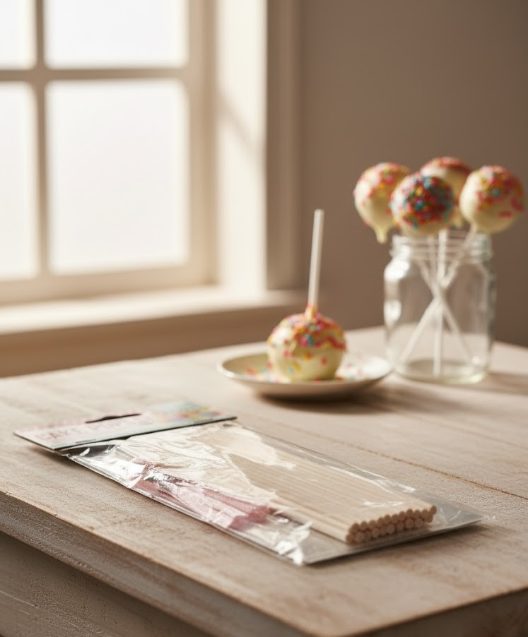 Cake Pops Set 75-teilig Backzubehör mit Sticks Tüten Schleifchen Backset DIY  B6