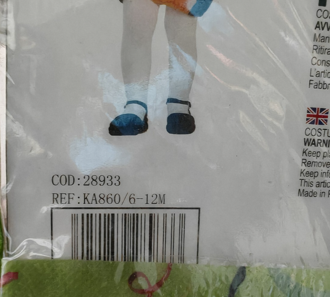 Atosa Baby Tiger Kostüm 6-12 Monate Tierkostüm Fasching Karneval Kinder G