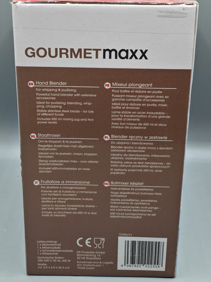 GOURMETmaxx Stabmixer Handmixer Mixer Pürierstab – Mixen Pürieren Schlagen
