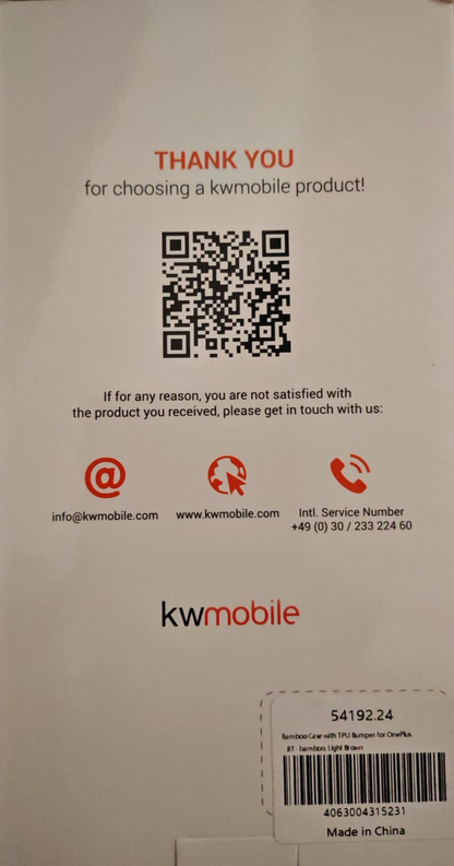 kwmobile OnePlus 8T Handyhülle Bambus Holz Braun Schutzhülle Case 54192.24 A9