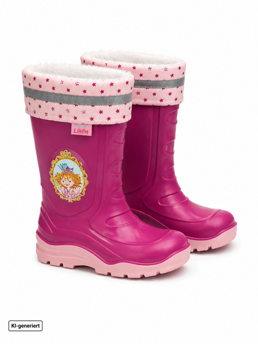Prinzessin Lillifee Gummistiefel Gr. 29 Pink Gefüttert Mädchen Regenstiefel G2