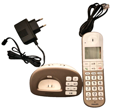 Philips XL495 Weiß Seniorentelefon Schnurlostelefon DECT Großtasten A8