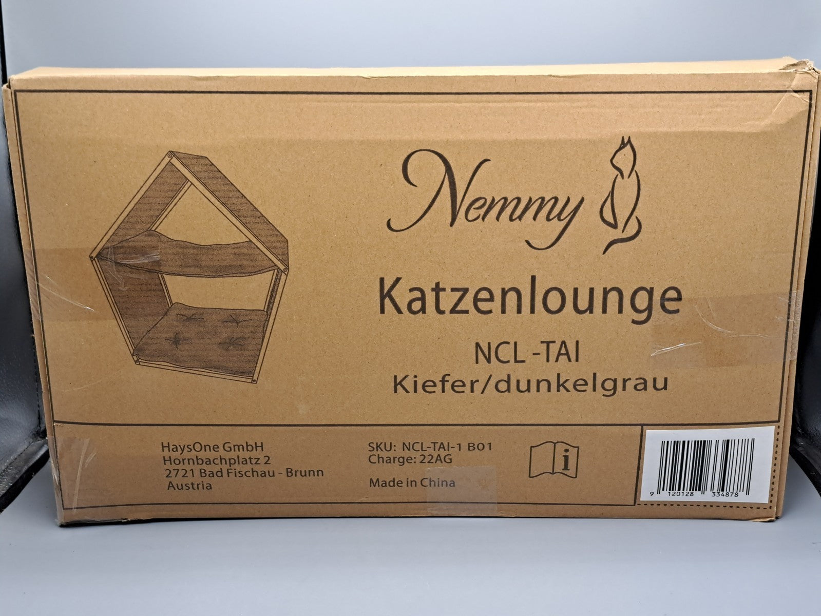 Nemmy Katzenlounge | Katzenhöhle Hängematte Katzenbett | Flauschiges Kissen zum