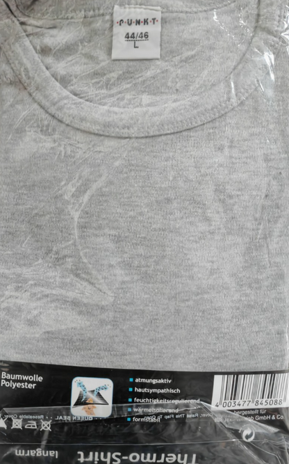 PUNKT Damen Thermo Shirt Langarm Gr. 44/46 L Grau Funktionsunterwäsche G3