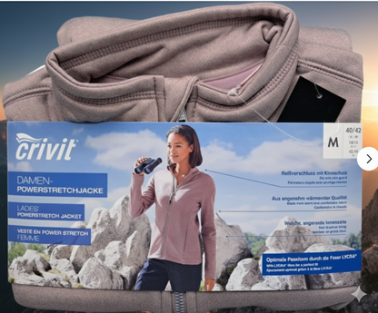 Crivit Damen Powerstretchjacke Rosa Gr. M 40/42 Sport Fitness Outdoor Jacke G3