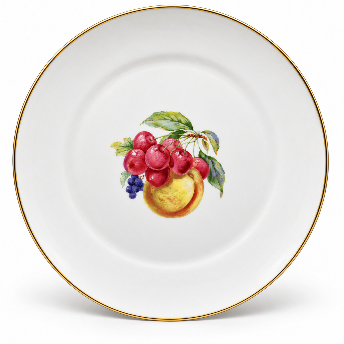 Hutschenreuther H&S Obstschale Porzellan Bavaria Goldrand Vintage Obstdekor