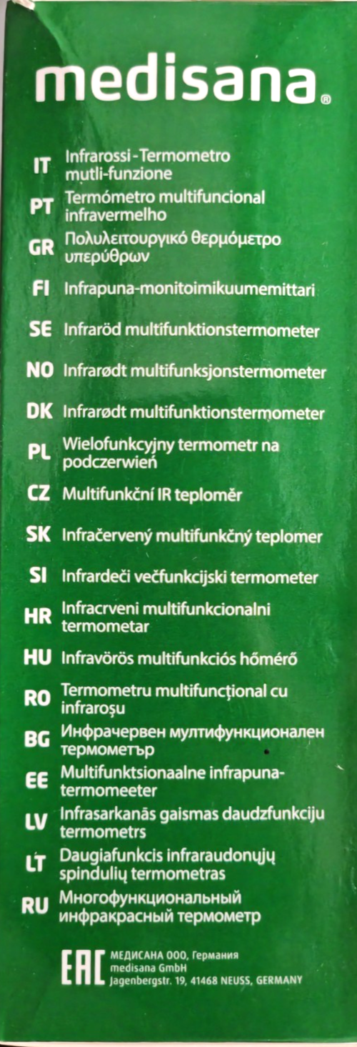 Medisana Infrarot Multifunktions Thermometer TM750 Fieberthermometer C1