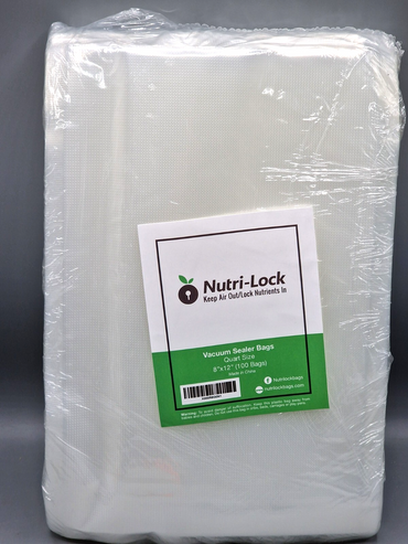 Nutri - Lock 20 cm x 30 cm  vorgeschnittene Vakuumversiegelung Beutel 100 Stück