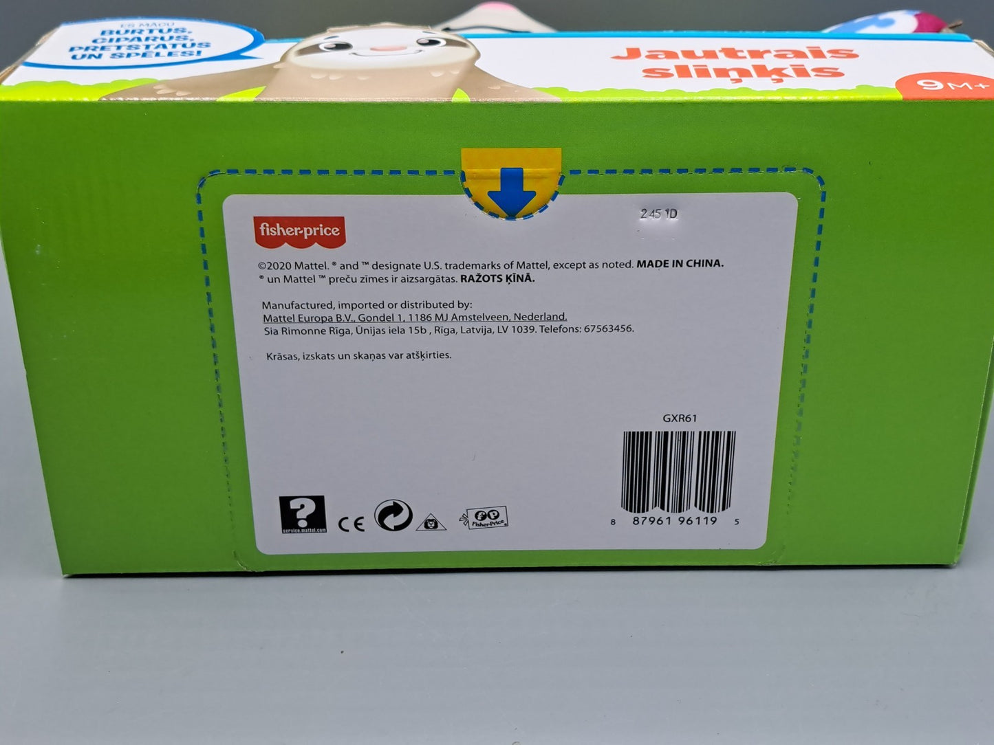Fisher-Price BlinkiLinkis Faultier, Baby-Spielzeug mit Musik, Lettische Version
