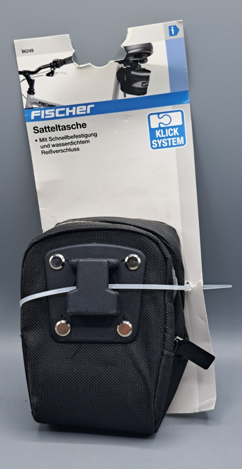 Fischer Satteltasche 0,7L Fahrrad Tasche Schnellbefestigung