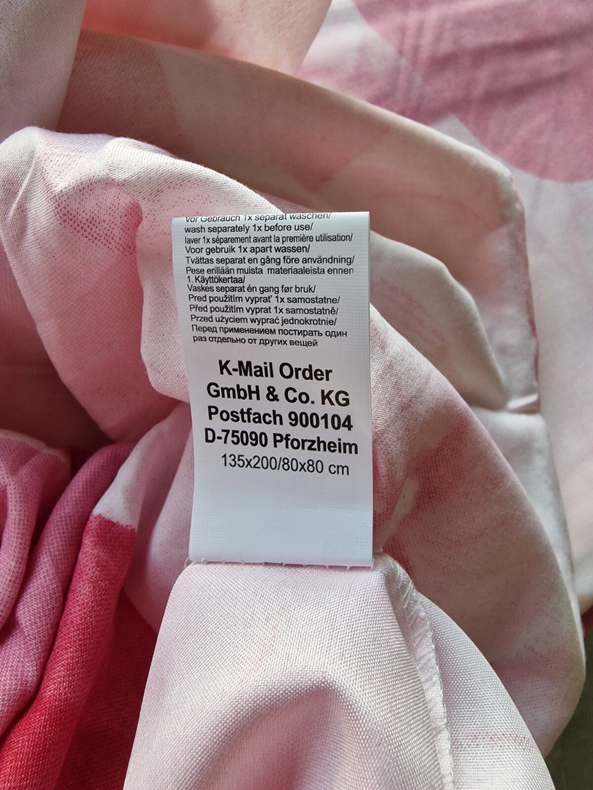 Bettwäsche Garnitur 135x200 – 2er Set 80x80 Blume Rosa