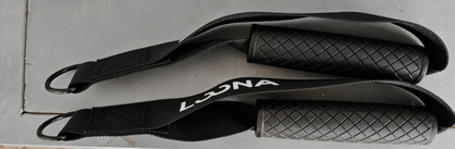 LOONA 2x Kabelzug Griffe Fitnessgriffe Zuggriffe D-Ring Krafttraining Schwarz E2