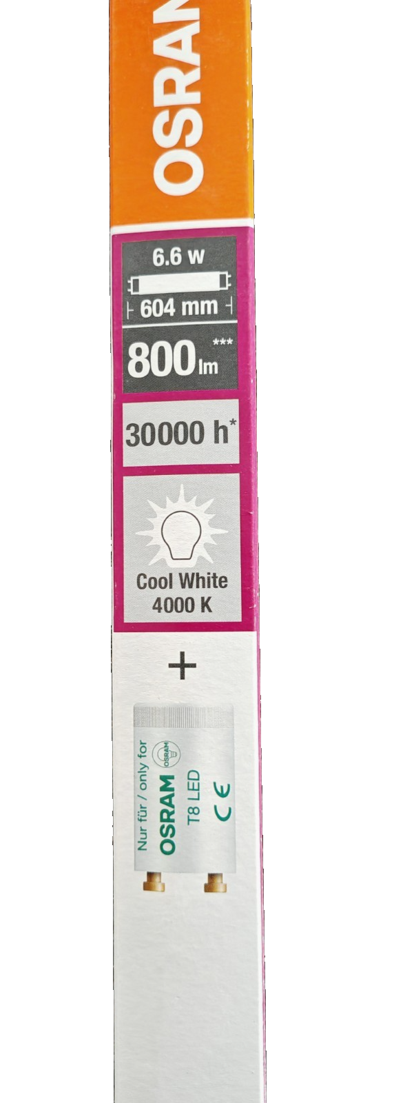 OSRAM SubstiTUBE LED Röhre T8 60cm 6,6W 800lm 4000K Kaltweiß G13 HA33