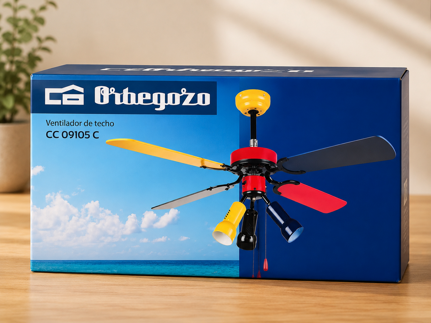 Orbegozo CC09105C Deckenventilator 105cm Ventilator Bunt Sommer Kühlung HO-A14