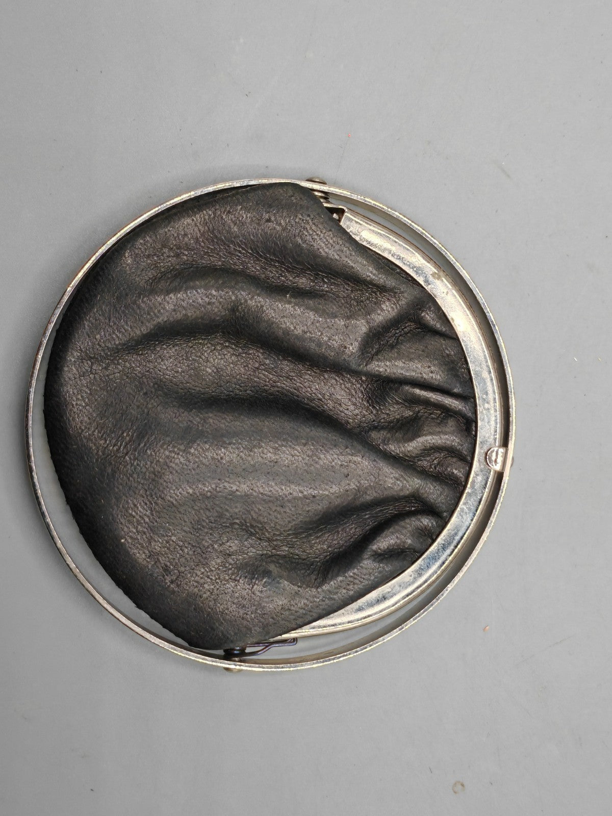 Cesare Piccini Leder Portemonnaie Geldbörse Wallet Vintage Silber
