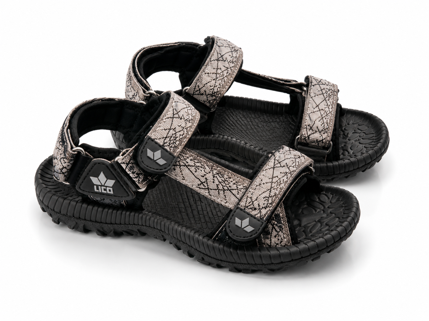 LICO Samoa V Trekkingsandalen Gr. 34 Grau Marine Outdoor Sandalen Klettverschlus