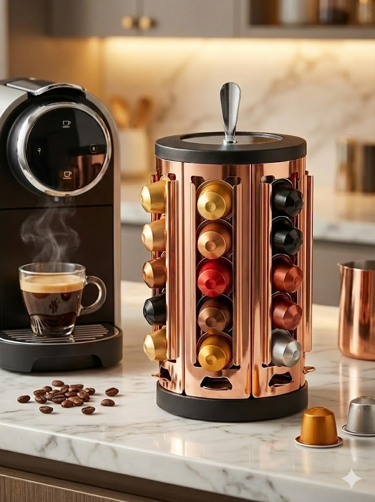 BonVivo Kafono Kaffeekapselhalter 25 Kapseln Espresso Kapsel Organizer