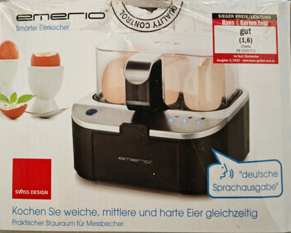 EMERIO EB-123177.1 sprechender Eierkocher 6 Eier BPA frei 3 Garstufen B07