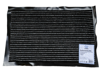 Vebe Sauberlaufmatte 40x60cm Schwarz Weiß Streifen Fußmatte Eingang Matte