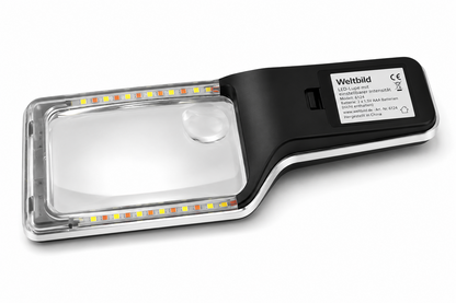Orbisana LED Lupe Leselupe mit Licht dimmbar Vergrößerungshilfe Handlupe A7