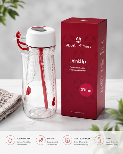 Do Your Fitness DrinkUp Trinkflasche 850 ml Sportflasche BPA-frei Fitness B3