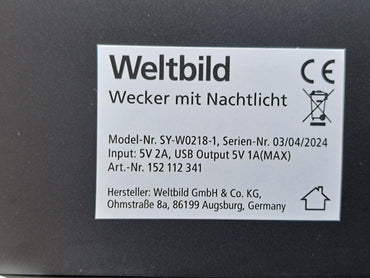 LED Wecker Nachtlicht Farbwechsel Datum Temperatur USB Uhr Stylisch Schlummern