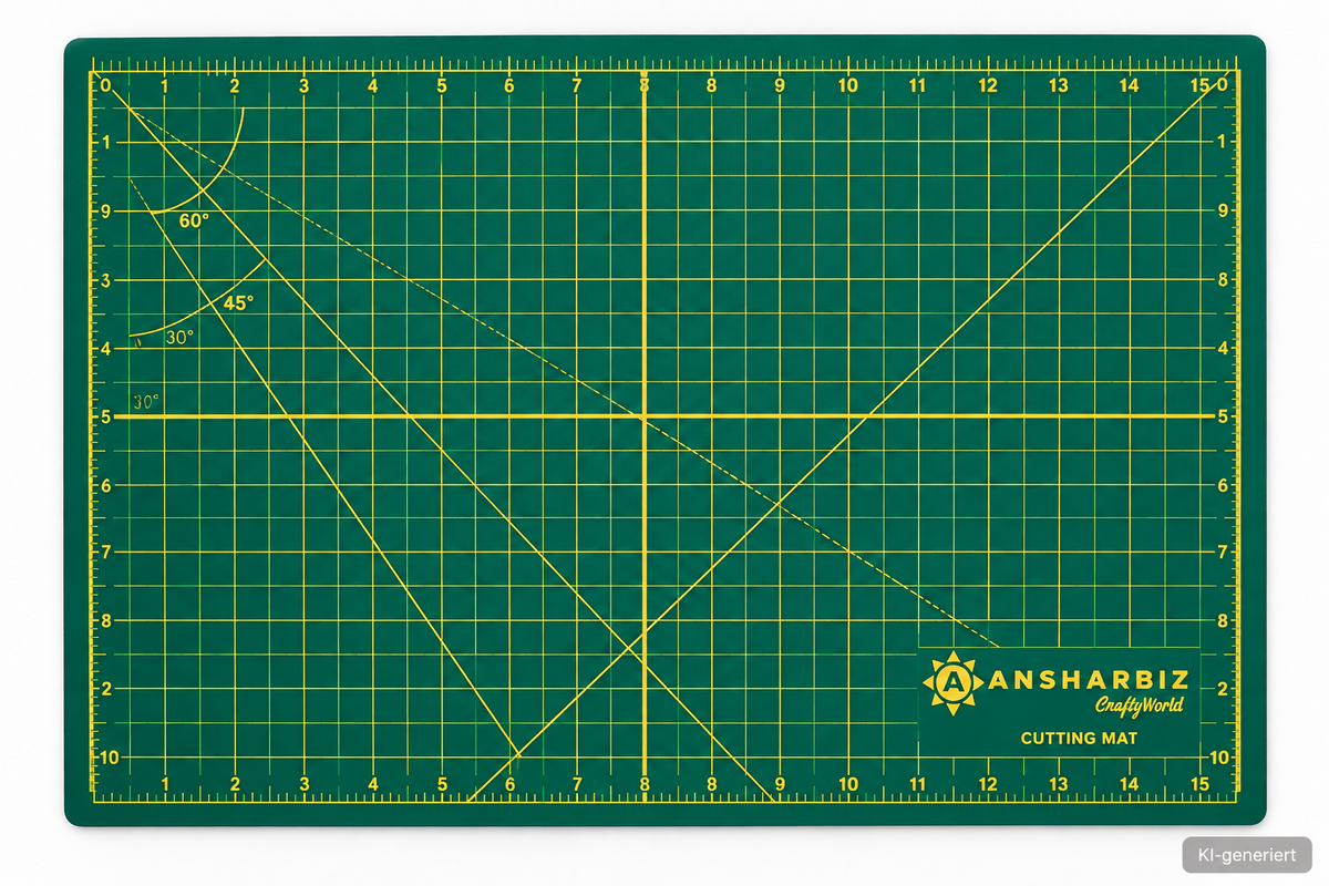 ANSHARBIZ Schneidematte A2 Selbstheilend 45x60 cm Grün Bastelmatte  Kopieren C4