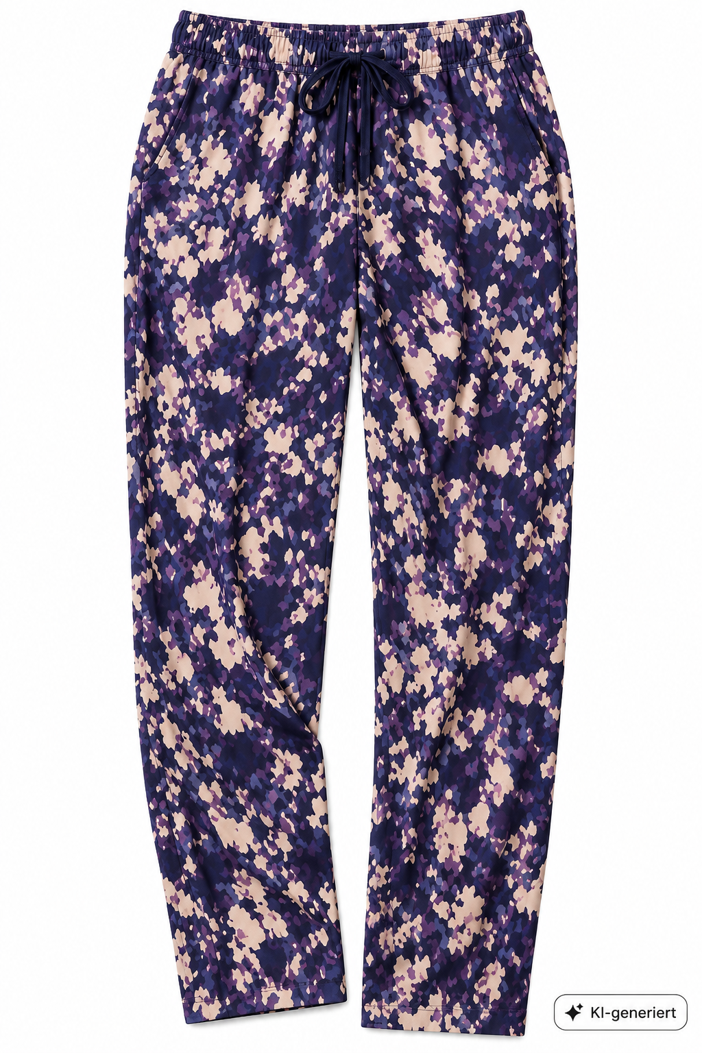 Lyla Damen Loungehose Jogginghose Gr. 42 Lila Gemustert Freizeithose D2