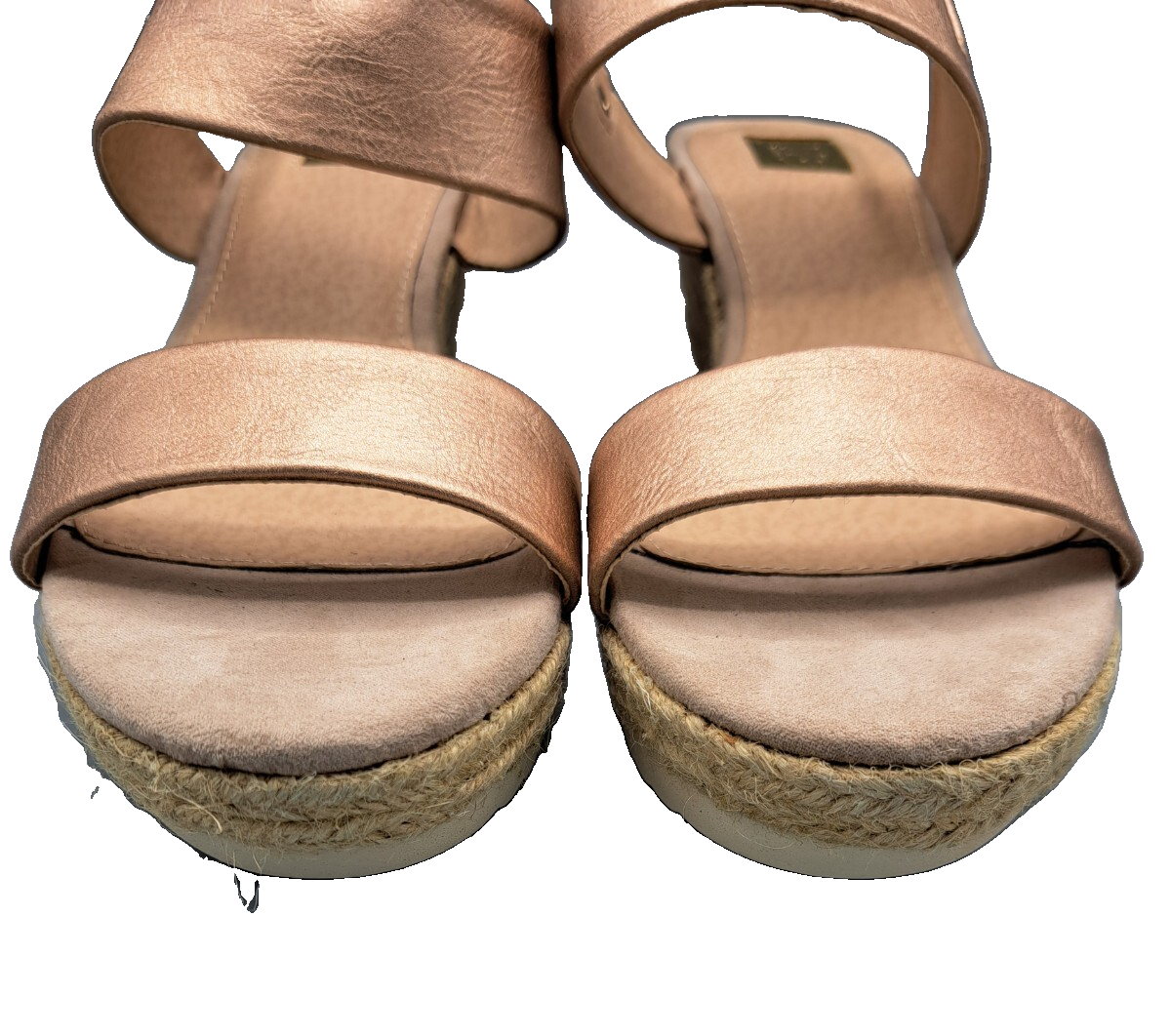 HB Shoes Damen Sandalen Gr. 41 Roségold Keilabsatz Plateau Riemchensandalen G1
