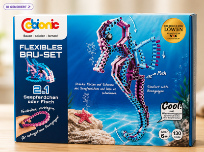 CBionic Seepferdchen Baukasten Bausteine Konstruktionsspielzeug Kinder Bauset D4