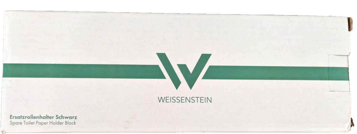 WEISSENSTEIN Ersatzrollenhalter Schwarz Edelstahl WC ohne Bohren 3M 22cm E1