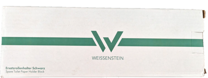 WEISSENSTEIN Ersatzrollenhalter Schwarz Edelstahl WC ohne Bohren 3M 22cm E1