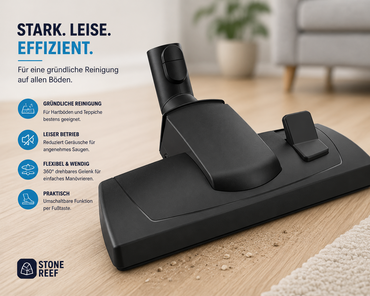 Stonereef Staubsaugerdüse für Miele 35mm Umschaltbar Hartboden Teppich Bürste A3