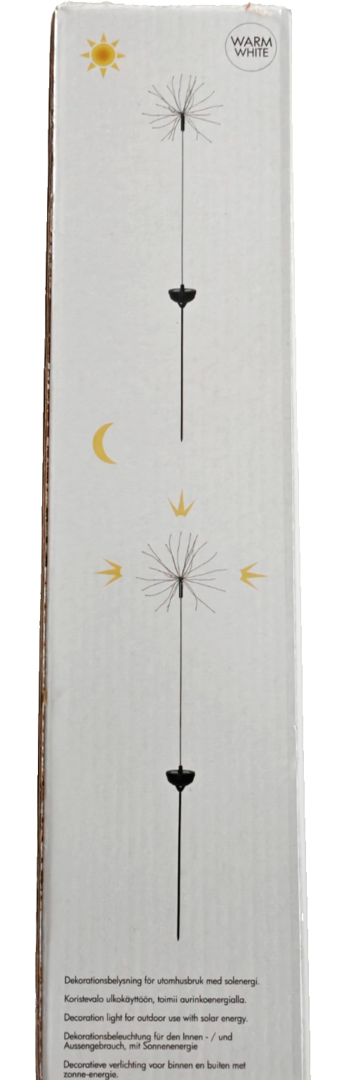 Star Trading Solar LED Feuerwerk Gartenstecker 100 cm Warmweiß 90 LEDs HA33