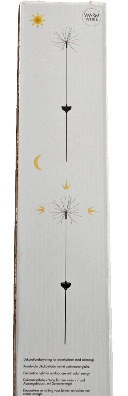 Star Trading Solar LED Feuerwerk Gartenstecker 100 cm Warmweiß 90 LEDs HA33