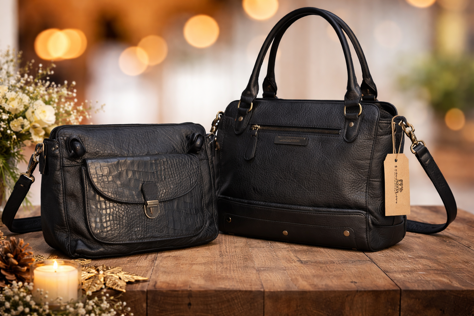 Desiderius Sabilla Handtasche Damen Leder Dark Olive Tasche
