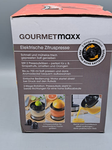 GOURMETmaxx elektrische Zitruspresse Saftpresse Entsafter Orangen Zitrus Presse