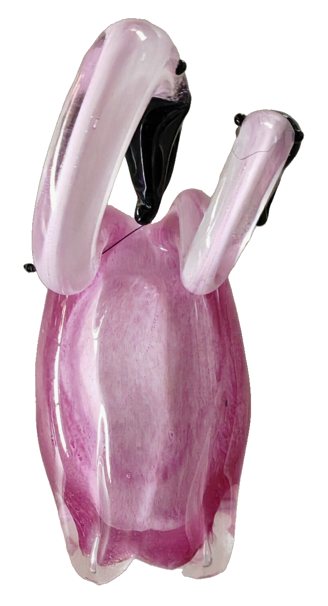 Objets D'Art Flamingo Pärchen Glasfigur Rosa 2 Flamingos Deko Skulptur E7