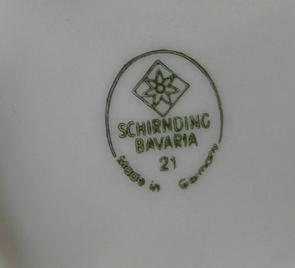 Schirnding Bavaria 21 Porzellan Tasse Vergissmeinnicht Blumen Goldrand B5